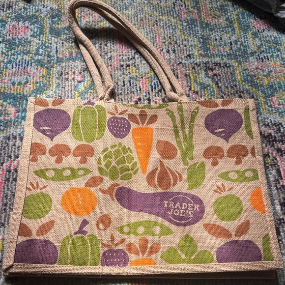 Trader Joe's Colorful Canvas Tote Bag - Picture 1 of 7